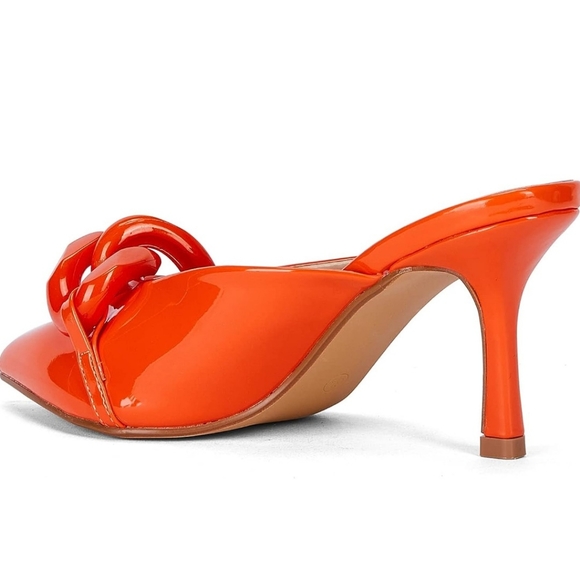 Women’s Pointed Toe Heel Mule Sandals Stiletto Slip On Casual High Heel Shoes - Picture 3 of 9